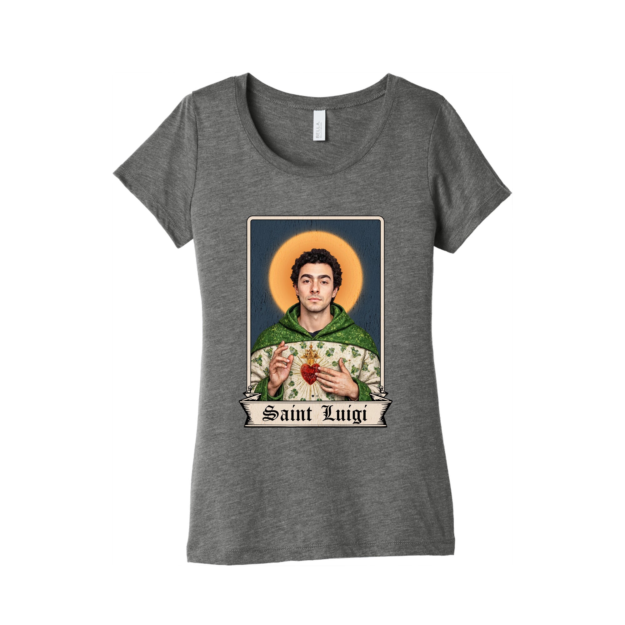 Saint Luigi Mangione Womens Triblend Tee